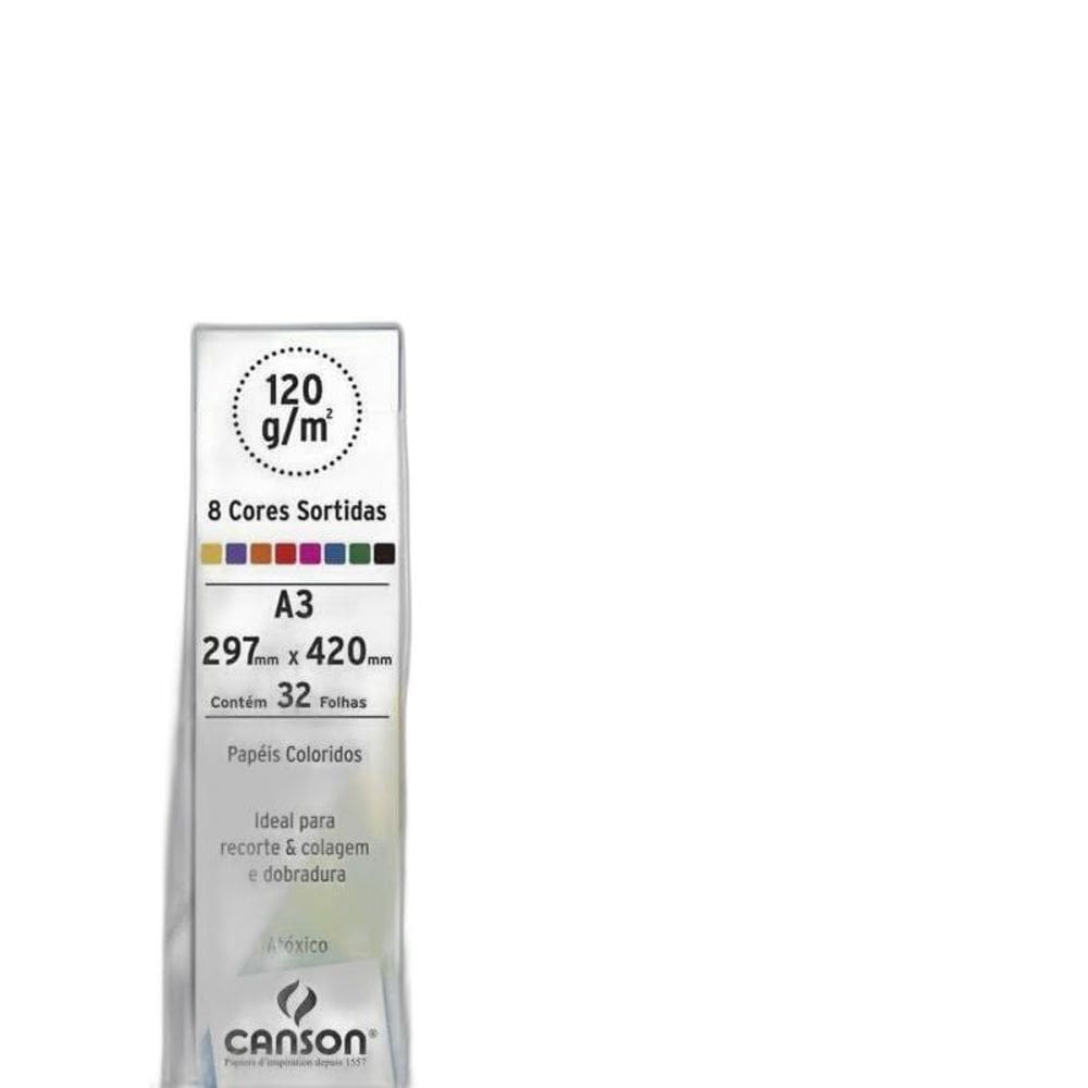 Bloco Criativo A3 120gr C/32fls 8 Cores - Canson