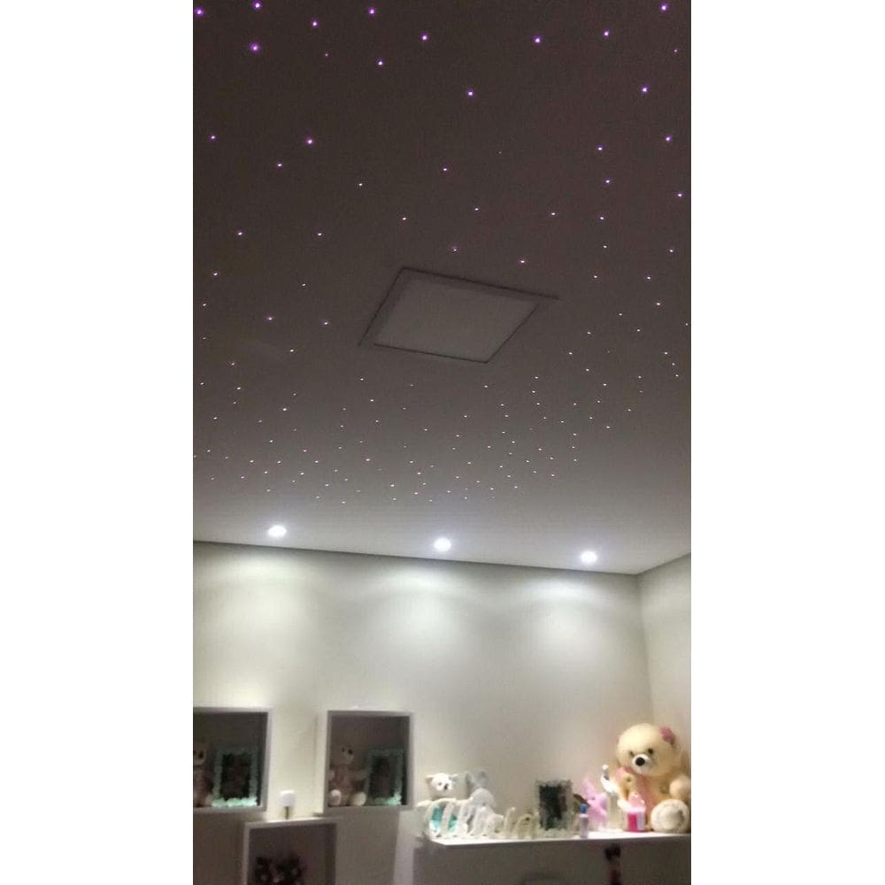 Fibra Ótica Iluminação Kit Estrelas 400 Pontos Rgbw Controle