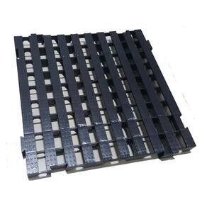 Pallet Palete Estrado Plástico 50X50Cm Preto 6Pcs