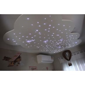 Fibra Ótica Iluminação Kit Estrelas 80 Pontos Rgbw Controle