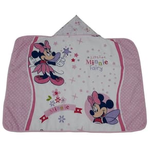 1 Toalha De Banho Disney Com Capuz Forrada De Fralda Minnie