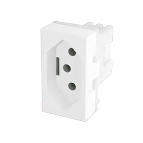 Tomada Modulo 2P+T 20A/250V Evidence Modulare Blanc + Fame