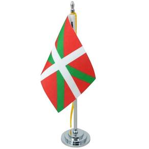 Mini Bandeira Mesa País Basco Com 8Cm X 5,5Cm E 15Cm Mastro