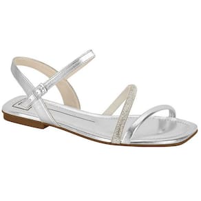 Sandalia Rasteira Moleca Metalizada Casual Brilho 5462.138