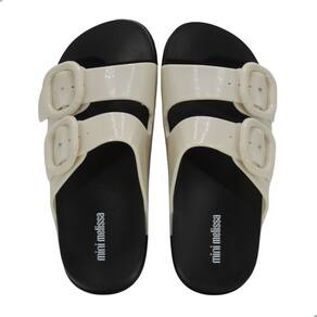 Mini Melissa Cozy Slide Infantil Preto e Bege