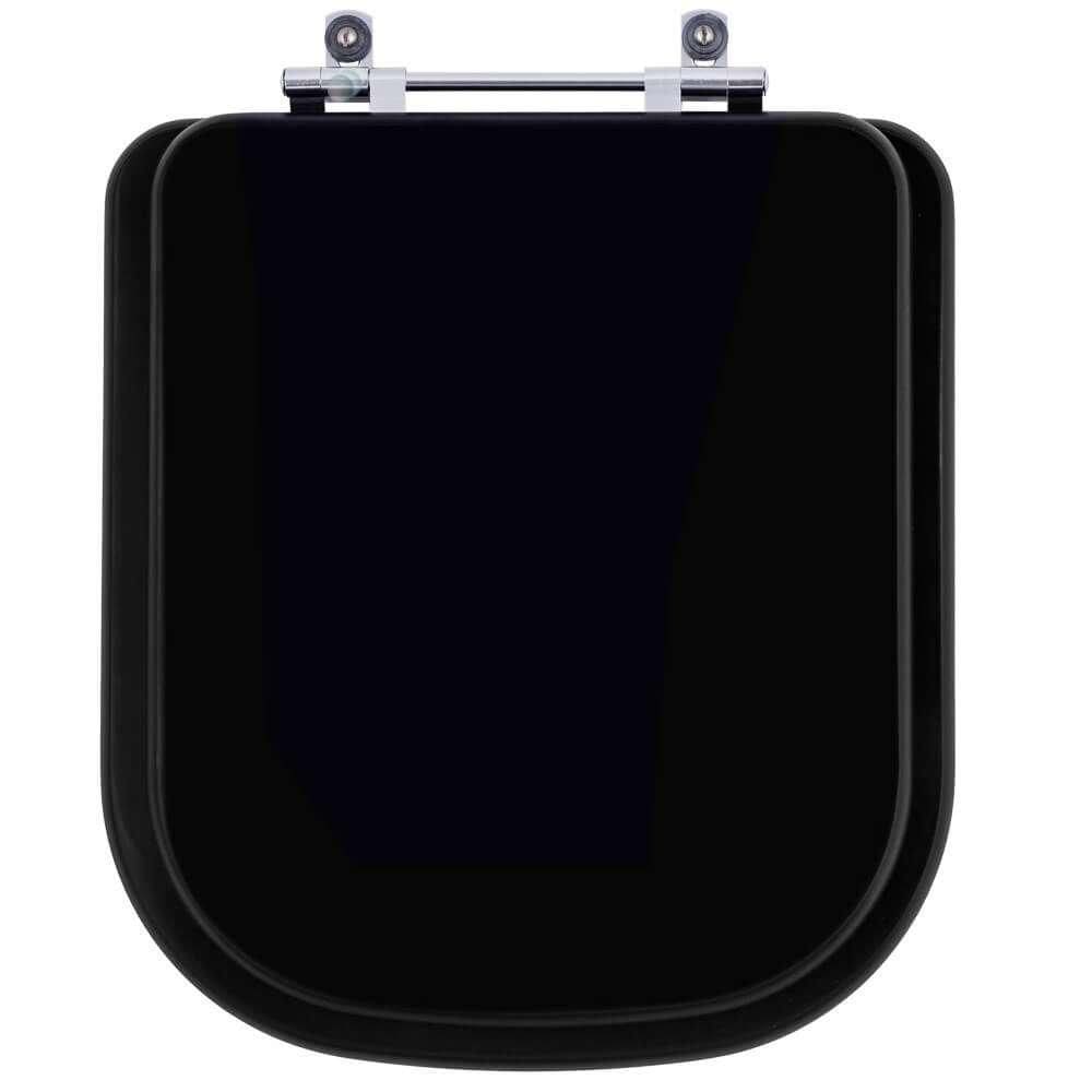 Assento Sanitario Poliester Misti Preto para vaso Icasa