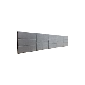 Cabeceira Estofada Casal 13 Blocos Não é Segredo Suede Animale Cinza 140x60