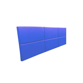 Cabeceira Estofada Casal 6 Blocos Não é Segredo Courvin Azul 140x60