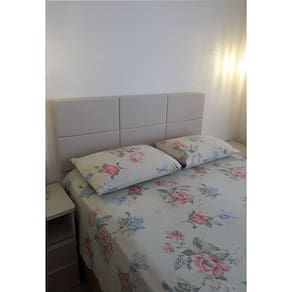 Cabeceira Estofada Casal 6 Blocos Não é Segredo Suede Liso Bege 140x60
