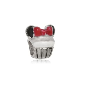 Berloque Boca Santa Semijoias Cup Cake Minnie Ouro Branco
