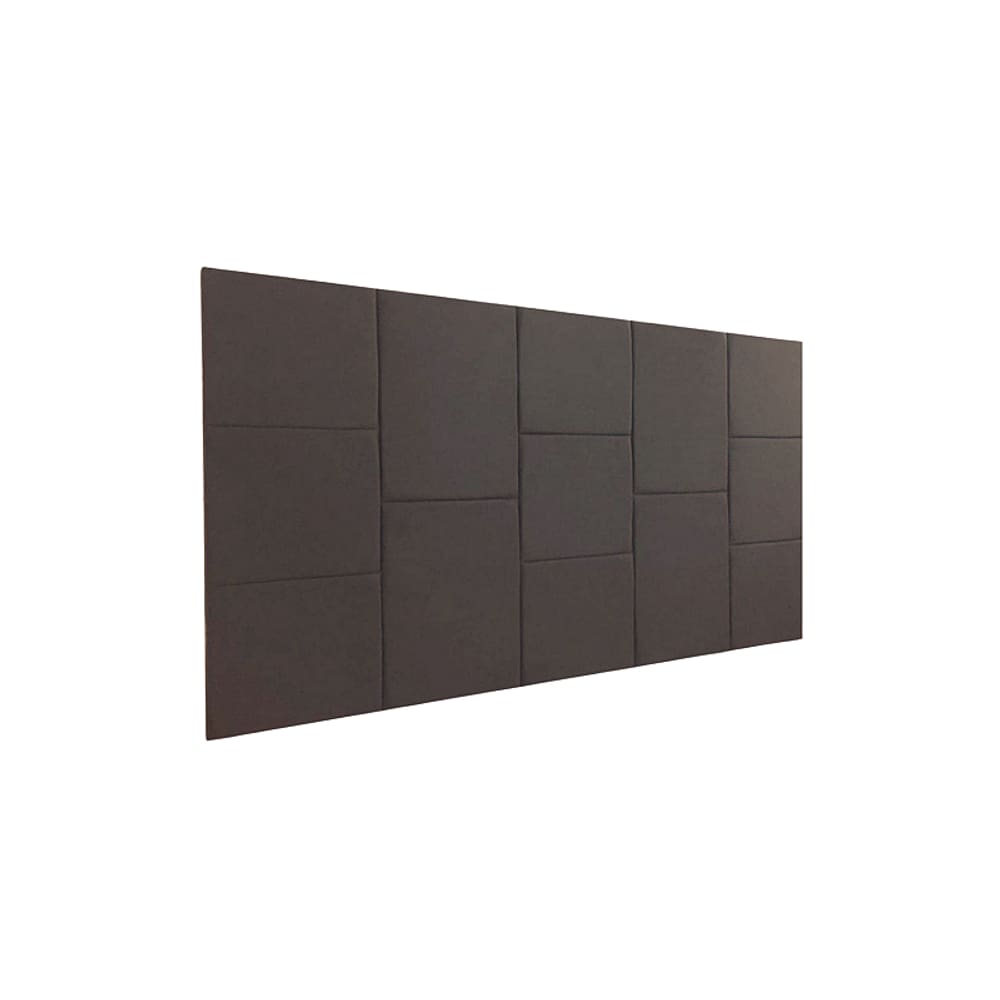 Cabeceira Estofada Casal 13 Blocos Não é Segredo Suede Liso Marrom Escuro 140x60
