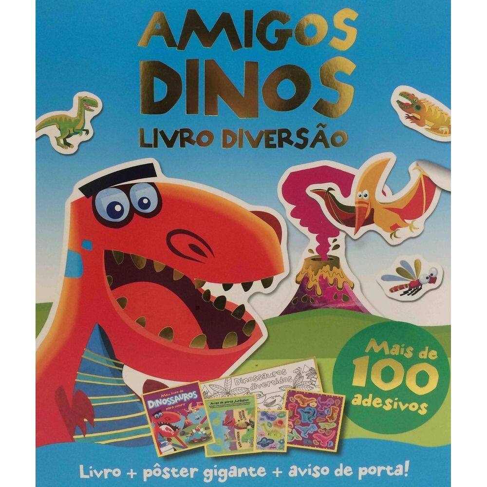 Livro Diversão: Amigos Dinos