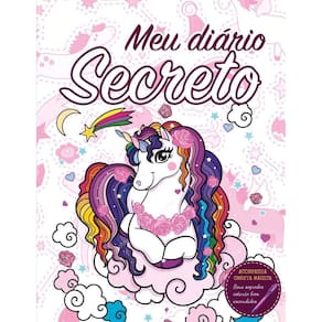 Diário Secreto - Unicornio Branco - Com Caneta Mágica