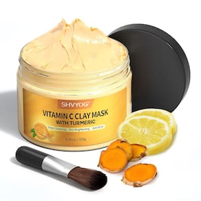 Máscara facial SHVYOG Vitamina C com argila de caulim e açafrão 150mL