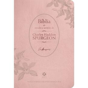 Biblia de Estudo e Sermões Spurgeon - Rosé