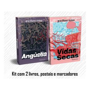 Kit - Graciliano Ramos - Vidas Secas + Angústia + Postais e Marcadores