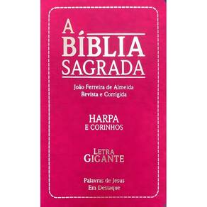 Biblia Sagrada - Evangelica Com Harpa e Corinhos - Rosa