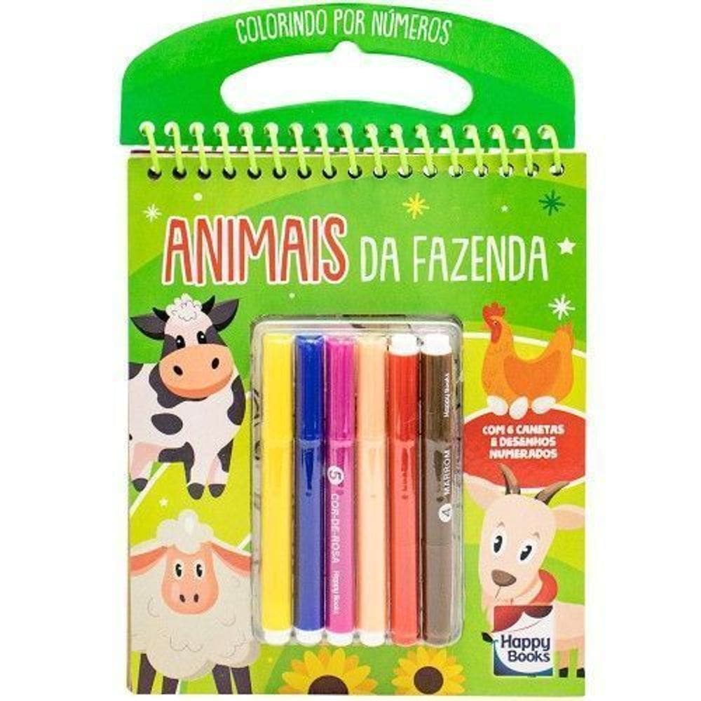 Colorindo Por Números: Animais Da Fazenda