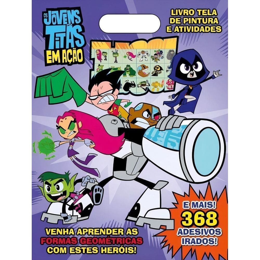 Jovens Titans Livro Tela De Pintura e Atividades