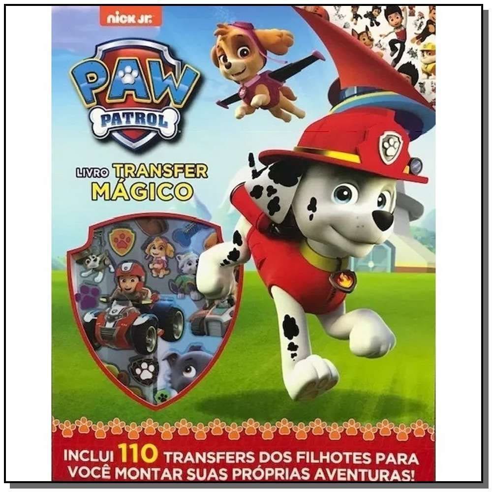 Patrulha Canina Livro Transfer Mágico