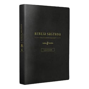 Bíblia Nvi, Couro Soft - Letra Grande, Com Espaço Para Anotações, Leitura Perfeita - Preta