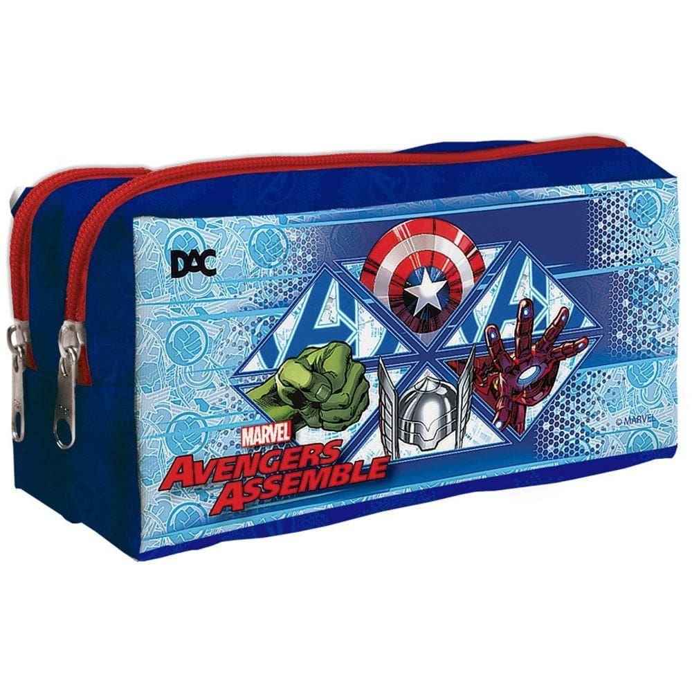 Estojo Duplo Escolar em Tecido Avengers 4753 - Dac