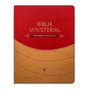 Bíblia Ministerial - NVI - Marrom Claro e Vermelho