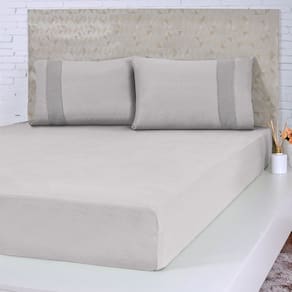 Lençol Solteiro Bella Cama Malha 100% Algodão 88x188x30cm