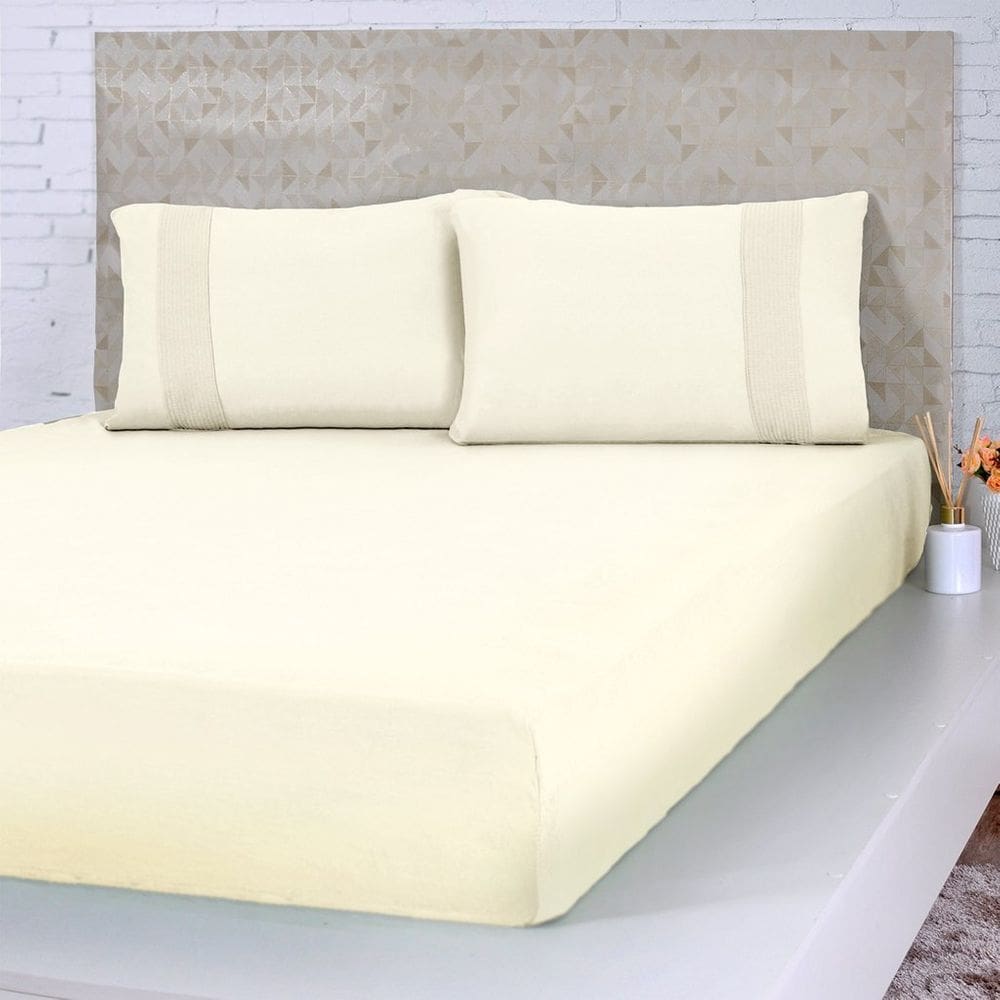 Lençol Casal Bella Cama Malha 100% Algodão 138x188x30cm