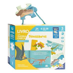 Todolivro Play - Livro Com Quebra-Cabeça Progressivo - Dinossauros - 3 Anos