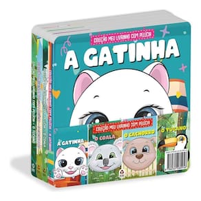 Coleção Meu Livrinho Com Pelúcia - Kit Com 4 Livrinhos
