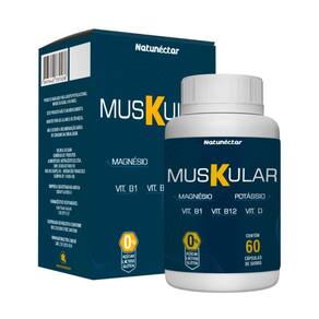 Muskular - Potássio, Vitamina D Vitamina B1 Vitamina B12 500mg 60 Cápsulas