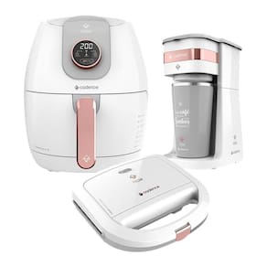 Kit Cadence Dream Rosé Gold Fritadeira Cafeteira Sanduicheira 220V