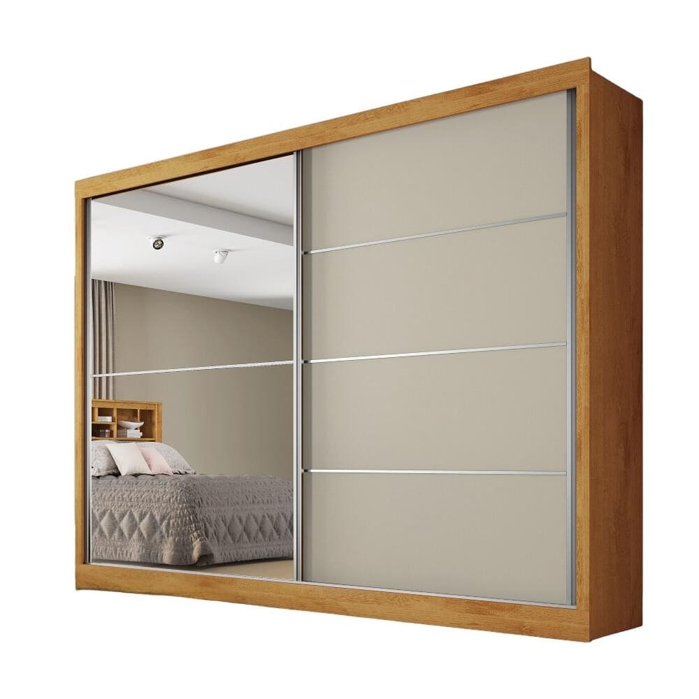 Roupeiro Verona Plus 1 Porta com Espelho MDF - MadeMarcs