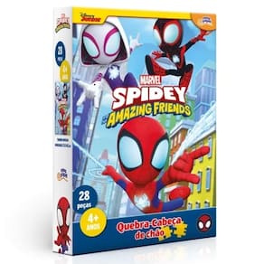 Quebra Cabeça Spidey e Seus Amigos Marvel 28 Peças - Toyster 8059