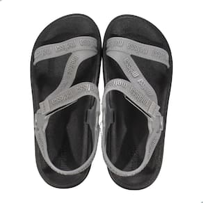 Sandália Feminina Melissa Stripes M-Lover Metallic Preto Metalizado e Prata
