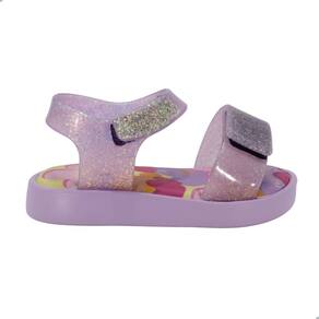 Sandália Mini Melissa Jump Print Baby Lilas Glitter