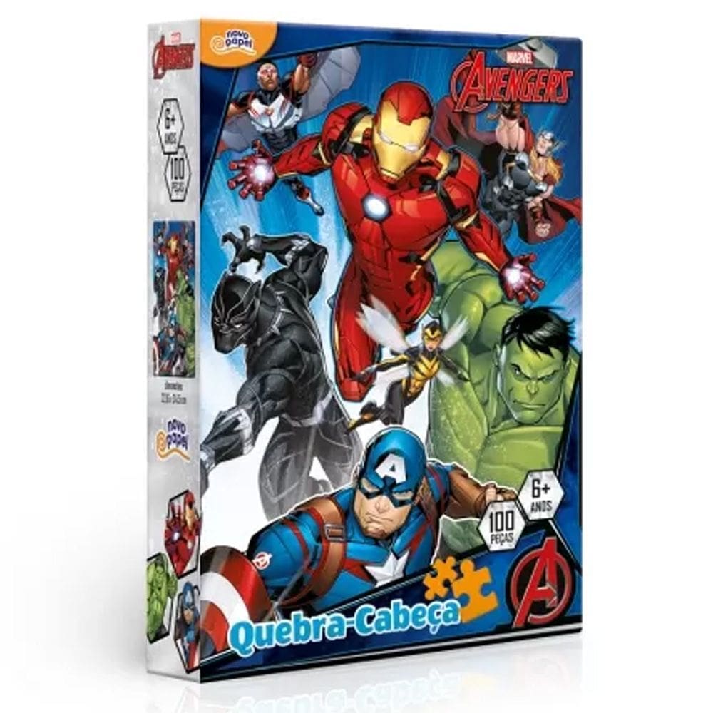 Quebra Cabeça Vingadores Marvel 100 Peças - Toyster 8035