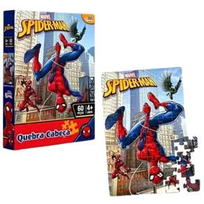 Quebra Cabeça Spider Man Marvel Homem Aranha 60 Peças - Toyster 8012