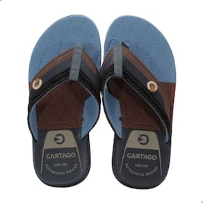 Chinelo Masculino Cartago Sevilha V Azul Marrom e Bege