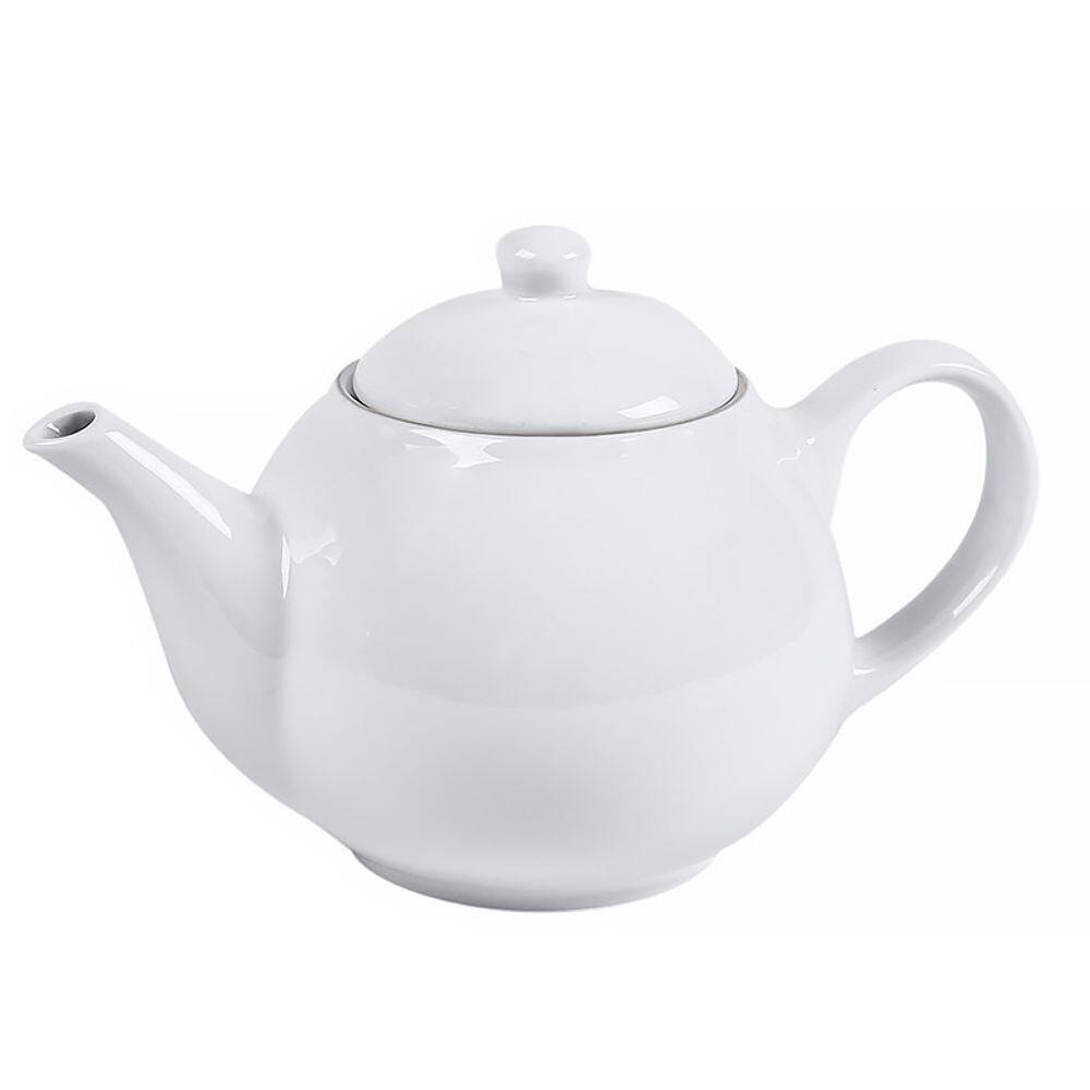 Chaleira Royal de Porcelana com Borda Dourada 900ml Branca PCLN212 - Hauskraft