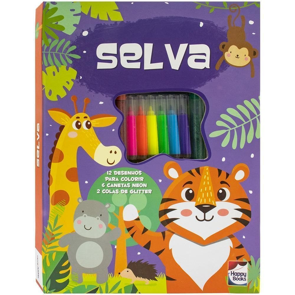 Meu Adorável Superkit de Colorir - Selva