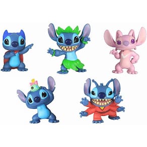 Conjunto 5 Mini Bonecos Stitch e Angel Disney 3991 - Sunny