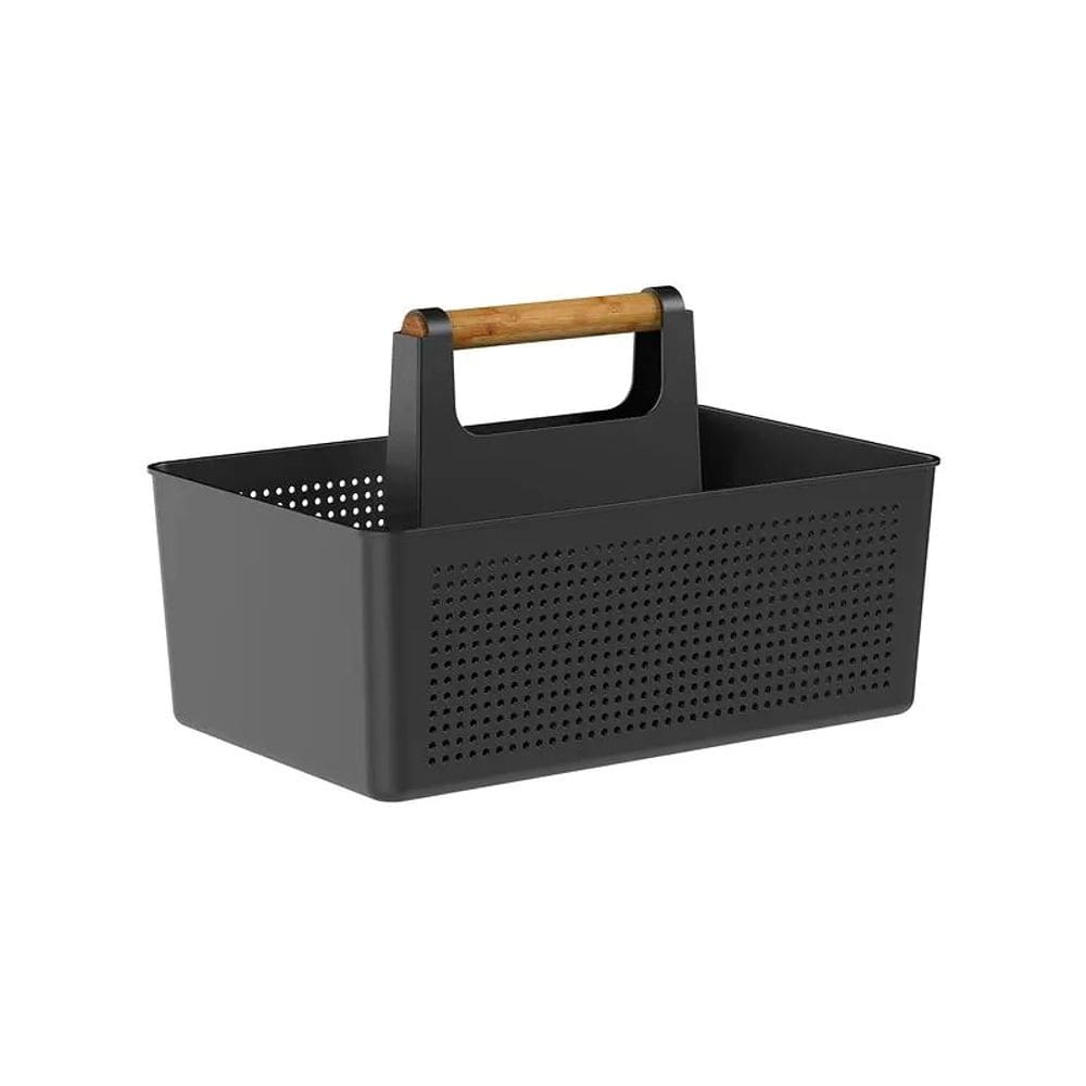 Cesto Organizador Flow Multiuso Fechado com Alça Preto 34x22x21cm OMW100PTF - Ou
