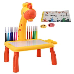Mesinha Mágica Infantil Girafa Com Projetor Desenho E Pintura