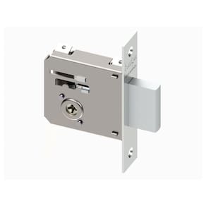Fechadura Trava Tetra Auxiliar Haga 601 Inox 304 Com Roseta Quadrada