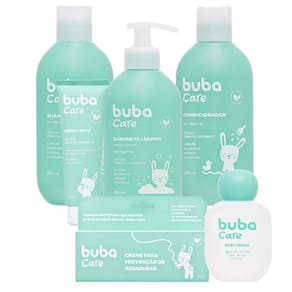 Kit Banho Higiene do Bebê Infantil Cabelo Corpo Vegano Sem Lágrimas Buba