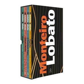 Monteiro Lobato Com 4 Livros E Marcadores De Páginas