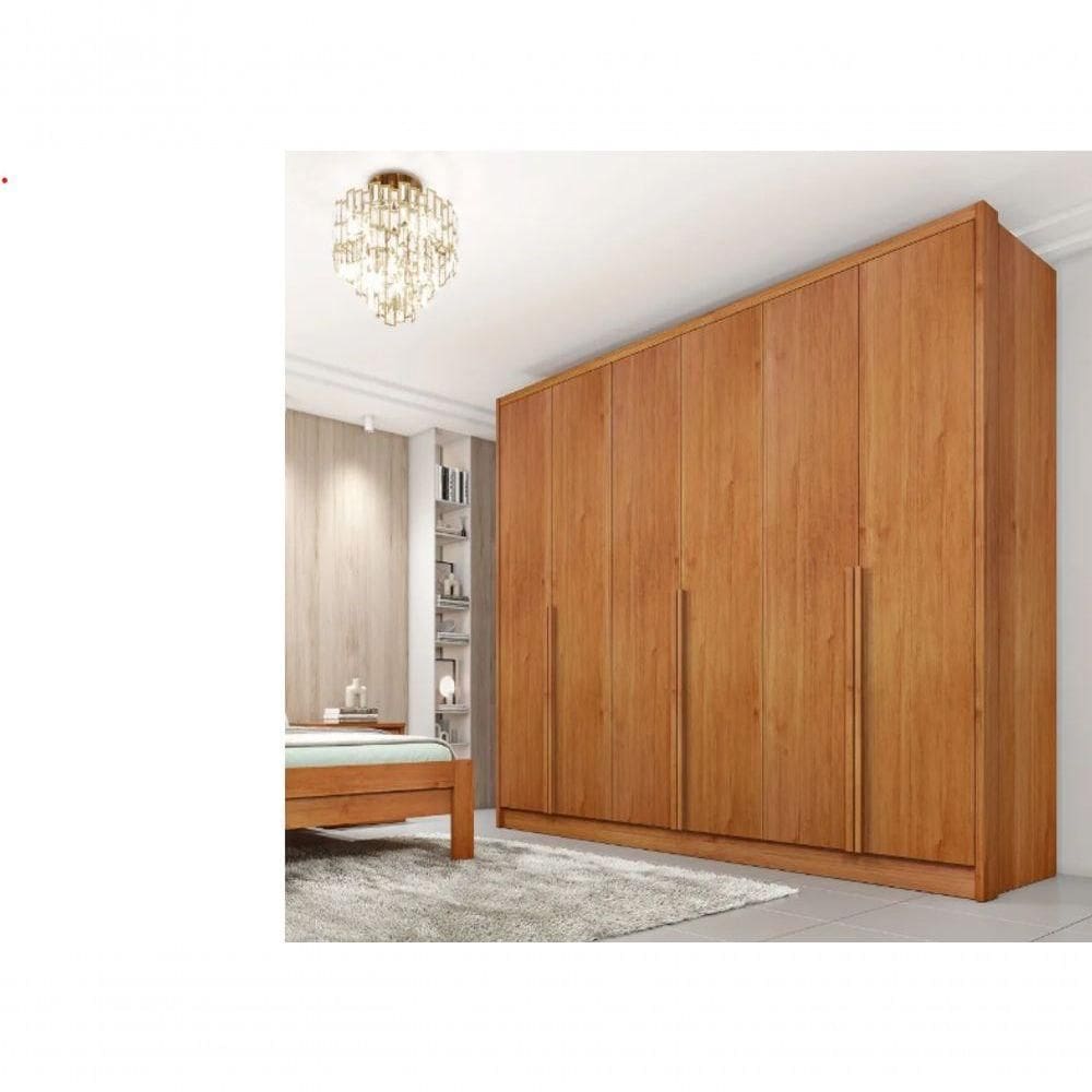 Guarda Roupa Casal 100% Mdf 6 Portas 6 Gavetas Realeza Tcil Móveis - Cinamomo