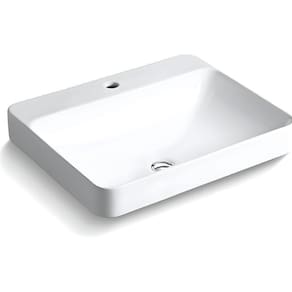 Cuba Para Banheiro Kohler Vox Retangular De Sobrepor Retangular 58x46cm Com Furo Branca 2660br-1-0 Branco